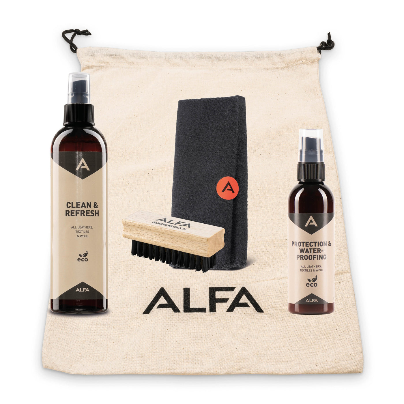 ALFA Shoe maintenance kit Nubuck and Suede leather